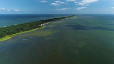 Hel Peninsula Wladyslawowo Mierzeja Helska Havayolları Polonya. Yüksek kalite 4k görüntü