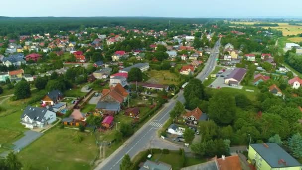 Gyönyörű Táj Stegna Piekny Krajobraz Aerial View Lengyelország Kiváló Minőségű — Stock videók