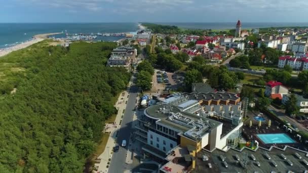 美しい風景Wladyslawowo Piekny Krajobraz空中ビューポーランド 高品質4K映像 — ストック動画