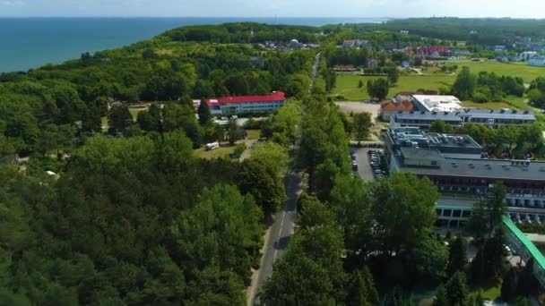 Gyönyörű Táj Jastrzebia Gora Piekny Krajobraz Aerial View Lengyelország Kiváló — Stock videók