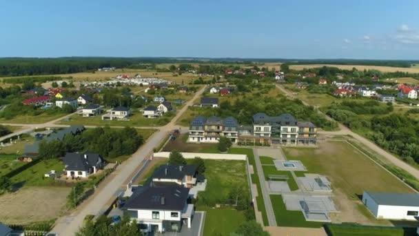 Schöne Landschaft Ustka Piekny Krajobraz Luftaufnahme Polen Hochwertiges Filmmaterial — Stockvideo