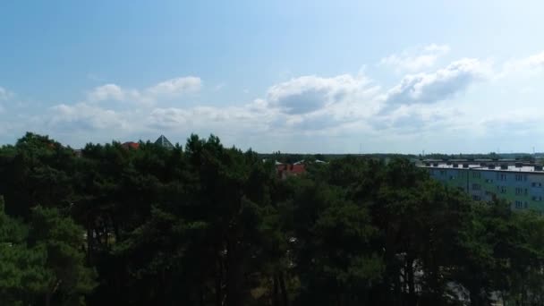 Otel Grand Lubicz Ustka Uzdrowisko Hava Görüntüsü Polonya Yüksek Kalite — Stok video