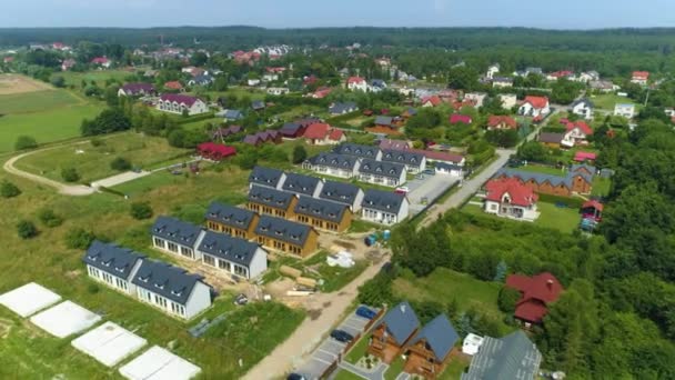 Krásná Krajina Jantar Apartamenty Aerial View Polsko Vysoce Kvalitní Záběry — Stock video