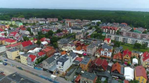 Center Hel Centrum Aerial View Polsko Vysoce Kvalitní Záběry — Stock video