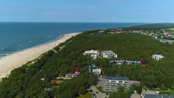 Schöne Landschaft Rowy Piekny Krajobraz Luftaufnahme Polen Hochwertiges Filmmaterial — Stockvideo