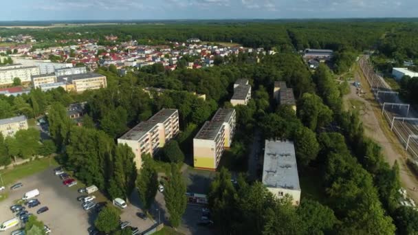 Güzel Manzara Ustka Piekny Krajobraz Hava Görüntüsü Polonya Yüksek Kalite — Stok video