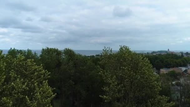 美しい風景Wladyslawowo Piekny Krajobraz空中ビューポーランド 高品質4K映像 — ストック動画