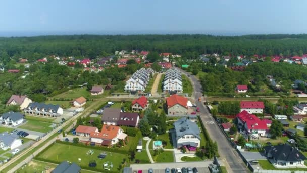 Gyönyörű Táj Jantar Piekny Krajobraz Aerial View Lengyelország Kiváló Minőségű — Stock videók