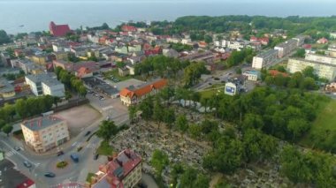 Güzel manzara Puck Piekny Krajobraz Hava Manzarası Polonya. Yüksek kalite 4k görüntü