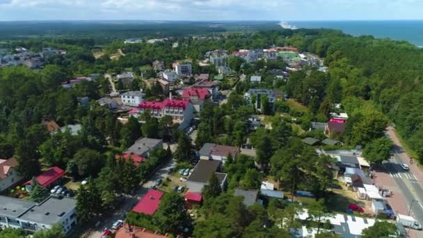 Gyönyörű Táj Jastrzebia Gora Piekny Krajobraz Aerial View Lengyelország Kiváló — Stock videók
