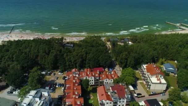 Schöne Landschaft Rowy Piekny Krajobraz Luftaufnahme Polen Hochwertiges Filmmaterial — Stockvideo