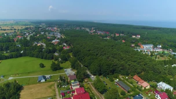 Paisagem Bonita Jantar Piekny Krajobraz Vista Aérea Polônia Imagens Alta — Vídeo de Stock