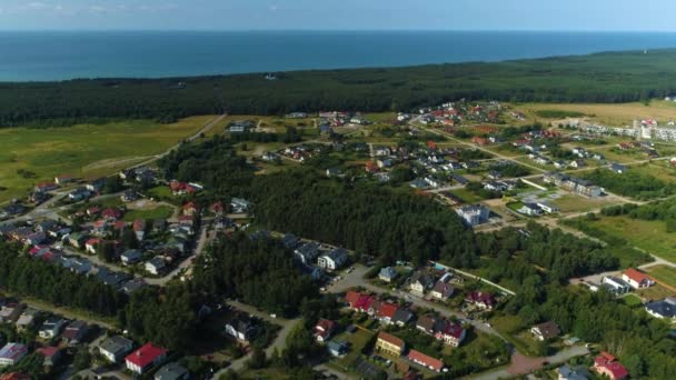美しい風景Ustka Piekny Krajobraz空撮ポーランド 高品質4K映像 — ストック動画
