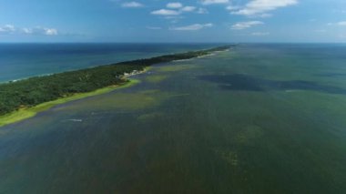 Hel Peninsula Wladyslawowo Mierzeja Helska Havayolları Polonya. Yüksek kalite 4k görüntü