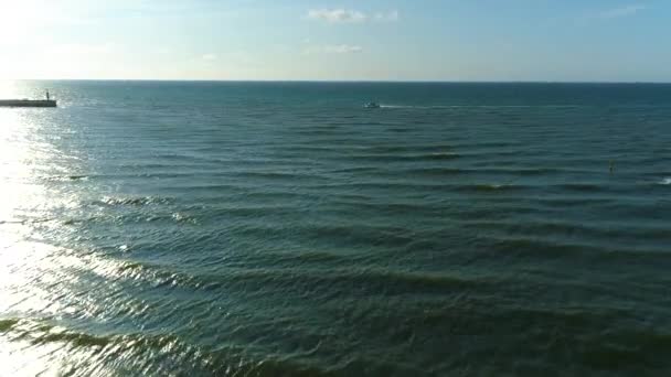 Playa Mar Báltico Leba Plaza Morze Baltyckie Vista Aérea Polonia — Vídeos de Stock