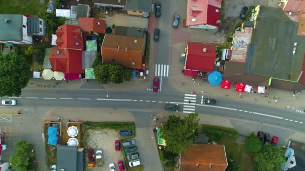 Top Beautiful Landscape Stegna Piekny Krajobraz Aerial View Poland Кадри — стокове відео