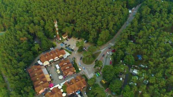 Segna Wejscie Plaze Aerial View Poland Кадри Високої Якості — стокове відео