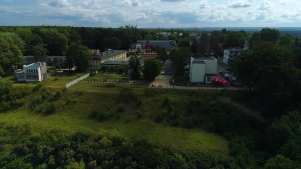 Cliff Viewpoint Jastrzebia Gora Punkt Widokowy Aerial View Poland Vysoce — Stock video