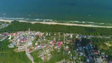 Güzel manzara Jastrzebia Gora Piekny Krajobraz Hava Manzarası Polonya. Yüksek kalite 4k görüntü