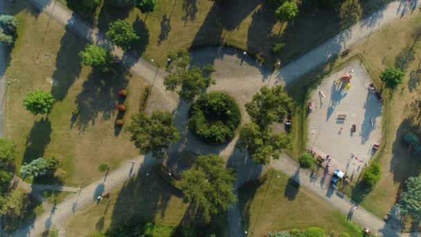 Площа Свободи Ustka Plac Wolnosci Aerial View Poland Кадри Високої — стокове відео