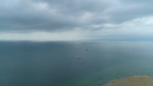 Krásná Krajina Baltské Moře Hel Morze Baltyckie Aerial View Polsko — Stock video