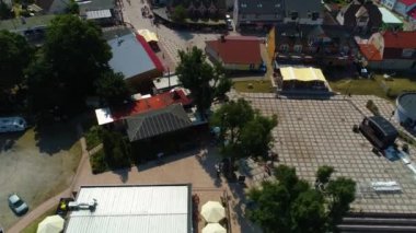 Square Jaroslawiec Plac Widokowy Roza Wiatrow Hava Görüntüsü Polonya. Yüksek kalite 4k görüntü