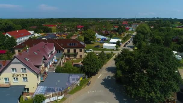 Krásná Krajina Wicie Piekny Krajobraz Aerial View Polsko Vysoce Kvalitní — Stock video