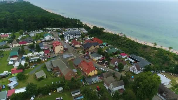 Prachtig Landschap Chlopy Piekny Krajobraz Luchtfoto View Polen Hoge Kwaliteit — Stockvideo