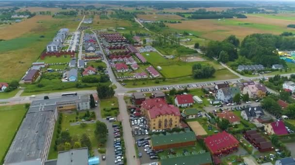 Bellissimo Paesaggio Appartamenti Sarbinowo Krajobraz Domki Vista Aerea Polonia Filmati — Video Stock