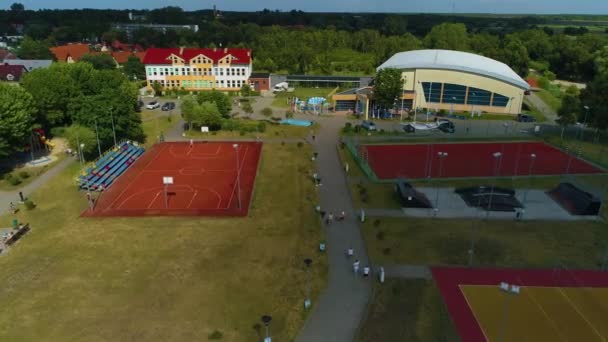 Sport Recreation Area Dzwirzyno Osrodek Sportu Rekreacji Vista Aérea Polônia — Vídeo de Stock