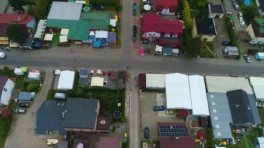 Grzybowo Merkez Merkezi Ulica Nadmorska Hava Kuvvetleri Polonya 'yı görüyor. Yüksek kalite 4k görüntü