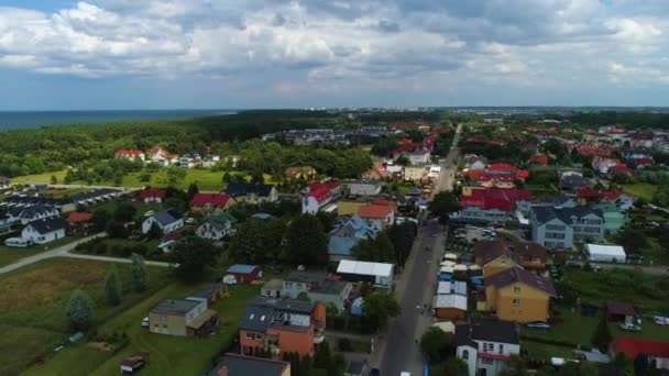 Прекрасний Пейзаж Grzybowo Piekny Krajobraz Aerial View Poland Кадри Високої — стокове відео