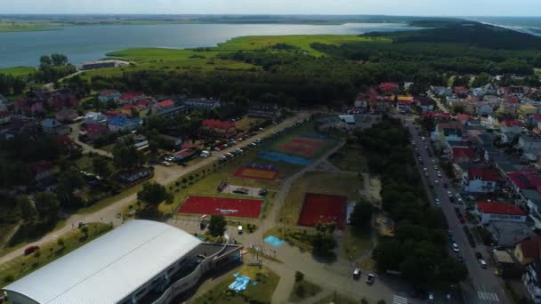 Χώρος Αθλητισμού Και Αναψυχής Dzwirzyno Osrodek Sportu Rekreacji Aerial View — Αρχείο Βίντεο