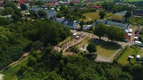 观景台Jaroslawiec Punkt Widokowy Aerial View Poland 高质量的4K镜头 — 图库视频影像
