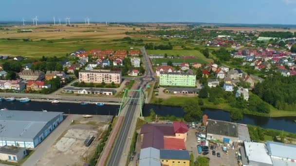 Peisaj Frumos Darlowo Piekny Krajobraz Aerial View Polonia Imagini Înaltă — Videoclip de stoc