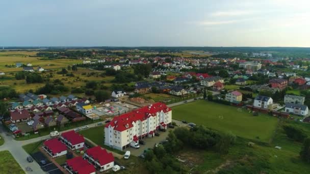 Schöne Landschaft Ustronie Morskie Piekny Krajobraz Luftaufnahme Polen Hochwertiges Filmmaterial — Stockvideo