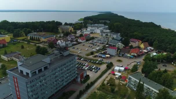 Όμορφο Τοπίο Dabki Piekny Krajobraz Aerial View Πολωνία Υψηλής Ποιότητας — Αρχείο Βίντεο
