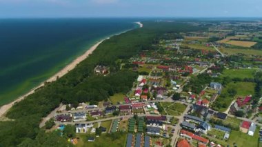 Güzel manzara Wicie Piekny Krajobraz Hava Görüntüsü Polonya. Yüksek kalite 4k görüntü