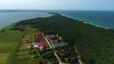 Güzel manzara Wicie Piekny Krajobraz Hava Görüntüsü Polonya. Yüksek kalite 4k görüntü