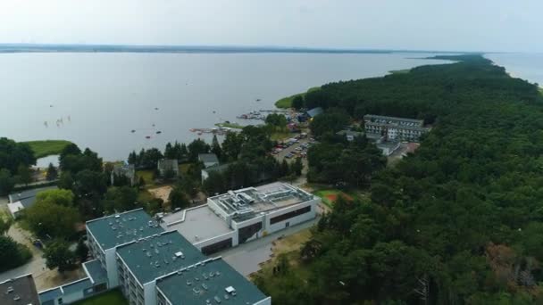 Lago Bukowo Dabki Jeziora Krajobraz Vista Aérea Polônia Imagens Alta — Vídeo de Stock