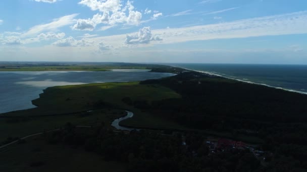 Krásná Krajina Dzwirzyno Piekny Krajobraz Aerial View Polsko Vysoce Kvalitní — Stock video