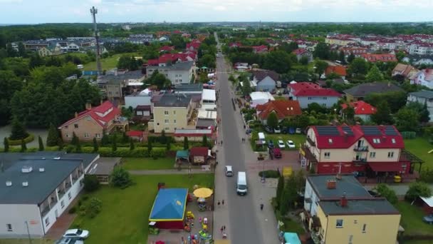 Śródmieście Grzybowo Centrum Ulica Nadmorska Aerial View Poland Wysokiej Jakości — Wideo stockowe