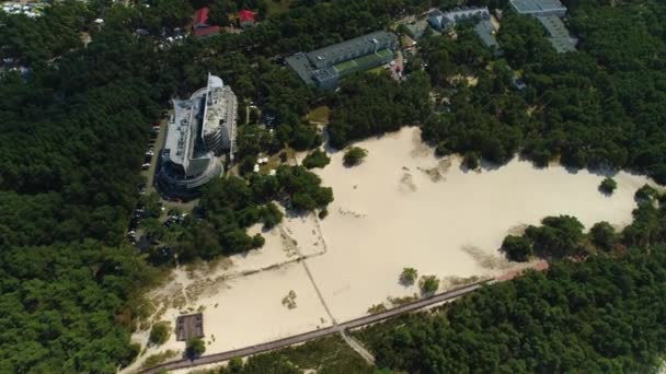 Top Dunes Beach Dzwirzyno Wydmy Plaza Morze Aerial View Poland — Stock Video