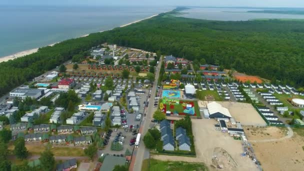 Gyönyörű Táj Lusta Piekny Krajobraz Aerial View Lengyelország Kiváló Minőségű — Stock videók