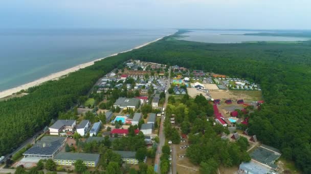 Gyönyörű Táj Lusta Piekny Krajobraz Aerial View Lengyelország Kiváló Minőségű — Stock videók