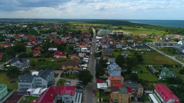 Gyönyörű Táj Grzybowo Piekny Krajobraz Aerial View Lengyelország Kiváló Minőségű — Stock videók