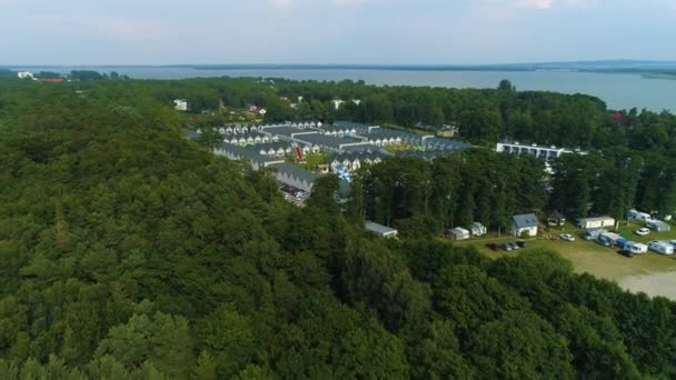Eden Resort Hotel Campsite Uniesie Mielno Aerial View Πολωνία Υψηλής — Αρχείο Βίντεο