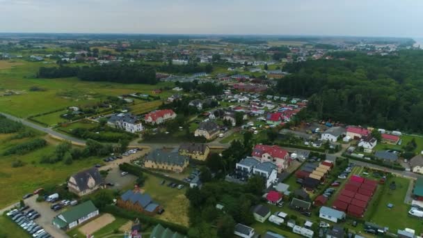 Prachtig Landschap Chlopy Piekny Krajobraz Luchtfoto View Polen Hoge Kwaliteit — Stockvideo
