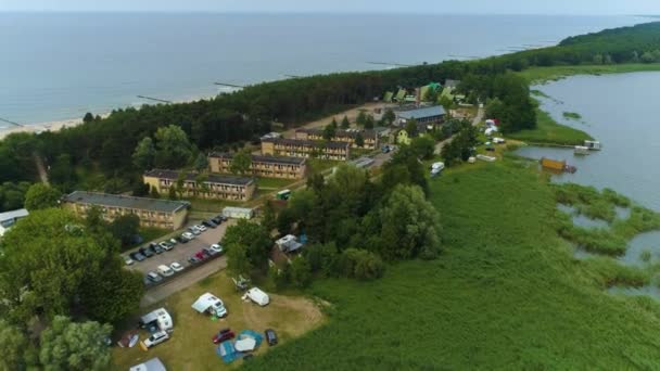 Apartaments Dabkowice Bloki Krajobraz Aerial View Poland 高质量的4K镜头 — 图库视频影像