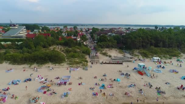 Plage Mer Baltique Uniescie Mielno Plaza Morze Vue Aérienne Pologne — Video